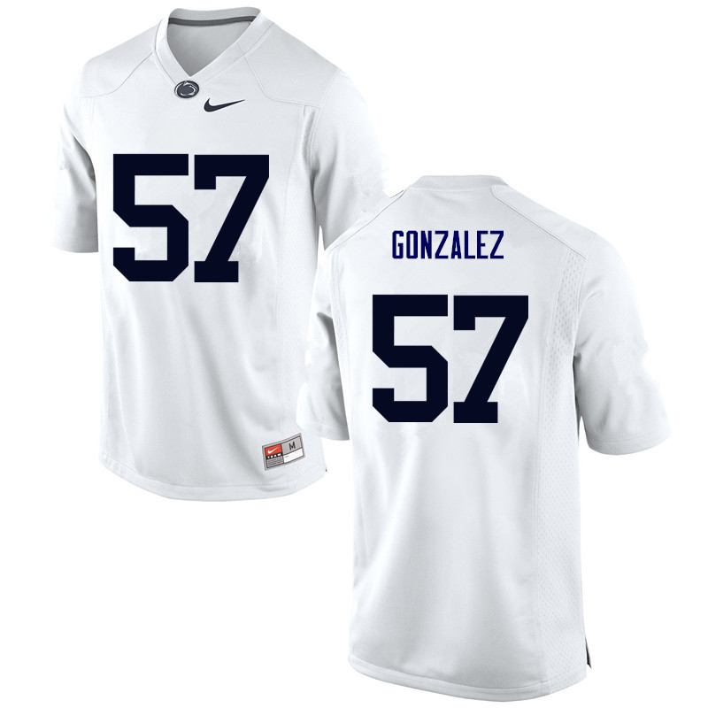 Men Penn State Nittany Lions #57 Steven Gonzalez College Football Jerseys-White